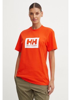 Helly Hansen t-shirt bawełniany TOKYO kolor pomarańczowy z nadrukiem 53285 ze sklepu ANSWEAR.com w kategorii T-shirty męskie - zdjęcie 174817412