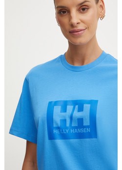 Helly Hansen t-shirt bawełniany TOKYO kolor niebieski z nadrukiem 53285 ze sklepu ANSWEAR.com w kategorii T-shirty męskie - zdjęcie 174817421