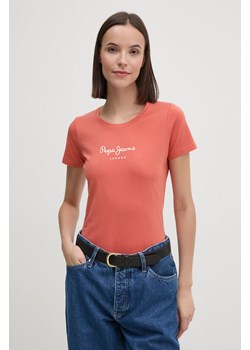 Pepe Jeans t-shirt NEW VIRGINIA SS N damski kolor pomarańczowy PL505202 ze sklepu ANSWEAR.com w kategorii Bluzki damskie - zdjęcie 174817462