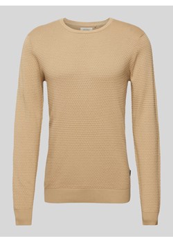 Sweter z dzianiny z fakturowanym wzorem ze sklepu Peek&Cloppenburg  w kategorii Swetry męskie - zdjęcie 174817850