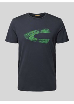 T-shirt z prążkowanym okrągłym dekoltem ze sklepu Peek&Cloppenburg  w kategorii T-shirty męskie - zdjęcie 174817942