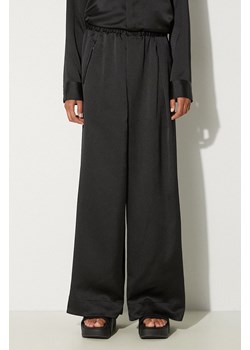 Y-3 spodnie Pants Tech Seersucker damskie kolor czarny szerokie high waist IN4398 ze sklepu PRM w kategorii Spodnie damskie - zdjęcie 174818300