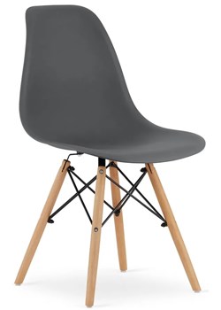 Minimalistyczne krzesło ciemnoszare - Sopi 4X - id: 28855 - marki Elior - 174823542 Minimalistyczne krzesło ciemnoszare - Sopi 4X ze sklepu Edinos.pl w kategorii Krzesła - zdjęcie 174823542