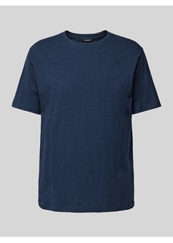 T-shirt z prążkowanym okrągłym dekoltem ze sklepu Peek&Cloppenburg  w kategorii T-shirty męskie - zdjęcie 174830343