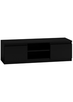 Czarna komoda pod telewizor Amida 2X 120 cm ze sklepu Edinos.pl w kategorii Szafki RTV - zdjęcie 174833154