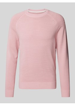 Sweter z dzianiny z prążkowanymi wykończeniami ze sklepu Peek&Cloppenburg  w kategorii Swetry męskie - zdjęcie 174843450