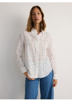 Reserved - Ażurowa koszula oversize - biały ze sklepu Reserved w kategorii Koszule damskie - zdjęcie 174844323