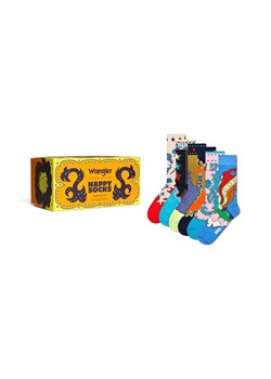 Happy Socks skarpetki Wrangler 6-pack Rodeo Days Gift 6-pack kolor pomarańczowy P002274 ze sklepu ANSWEAR.com w kategorii Skarpetki damskie - zdjęcie 174847514