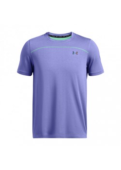 Męska koszulka treningowa Under Armour UA Rush Seamless Wordmark SS - fioletowa ze sklepu Sportstylestory.com w kategorii T-shirty męskie - zdjęcie 174849082