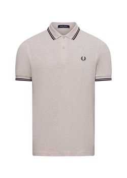 Fred Perry Męska koszulka polo Mężczyźni Bawełna beżowy marmurkowy ze sklepu vangraaf w kategorii T-shirty męskie - zdjęcie 174850083