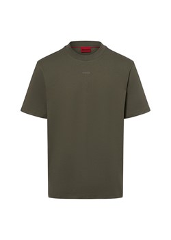 HUGO Koszulka męska - Dapolino Mężczyźni Bawełna khaki jednolity ze sklepu vangraaf w kategorii T-shirty męskie - zdjęcie 174850092