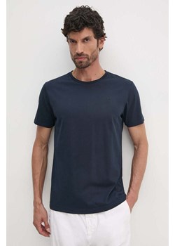 Hackett London t-shirt bawełniany męski kolor granatowy gładki HM500775 ze sklepu ANSWEAR.com w kategorii T-shirty męskie - zdjęcie 174851304