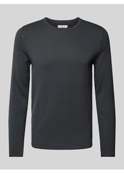 Sweter z dzianiny o kroju regular fit ze zrolowanymi ściągaczami ze sklepu Peek&Cloppenburg  w kategorii Swetry męskie - zdjęcie 174851792