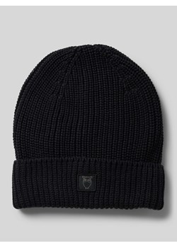 Czapka beanie z brzegiem i naszywką z logo ze sklepu Peek&Cloppenburg  w kategorii Czapki zimowe męskie - zdjęcie 174852204