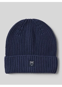 Czapka beanie z brzegiem i naszywką z logo ze sklepu Peek&Cloppenburg  w kategorii Czapki zimowe męskie - zdjęcie 174852510