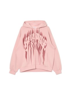 Cropp - Różowa bluza z kapturem - różowy ze sklepu Cropp w kategorii Bluzy damskie - zdjęcie 174856323