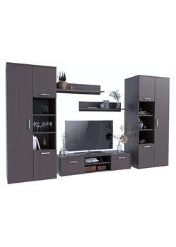 Komplet mebli - Meblościanka Armo 5X wenge ze sklepu Edinos.pl w kategorii Szafki RTV - zdjęcie 174860341