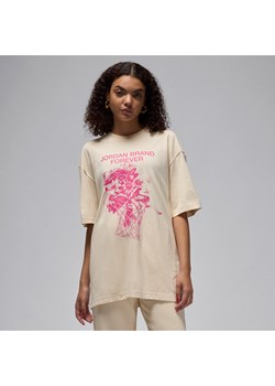 Damski T-shirt oversize z grafiką Jordan - Brązowy ze sklepu Nike poland w kategorii Bluzki damskie - zdjęcie 174870312