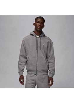 Męska bluza z kapturem i zamkiem na całej długości Jordan Brooklyn Fleece - Szary ze sklepu Nike poland w kategorii Bluzy męskie - zdjęcie 174870321