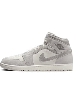 Buty męskie Air Jordan 1 Mid SE - Szary ze sklepu Nike poland w kategorii Buty sportowe męskie - zdjęcie 174870340