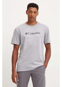 Columbia t-shirt CSC Basic Logo męski kolor szary z nadrukiem 1680053 ze sklepu PRM w kategorii T-shirty męskie - zdjęcie 174870452