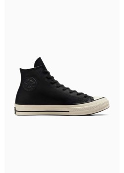 Converse trampki skórzane Chuck 70 Leather męskie kolor czarny A08637C ze sklepu PRM w kategorii Trampki męskie - zdjęcie 174870690