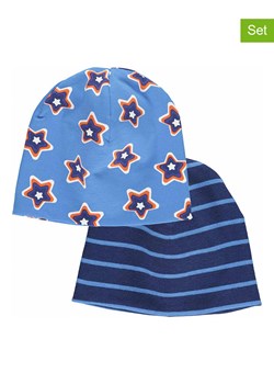 Fred´s World by GREEN COTTON Czapki beanie (2 szt.) &quot;Star&quot; w kolorze błękitno-granatowym ze sklepu Limango Polska w kategorii Czapki dziecięce - zdjęcie 174870893