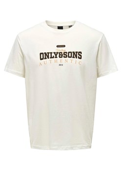 ONLY &amp; SONS Koszulka w kolorze kremowym ze sklepu Limango Polska w kategorii T-shirty męskie - zdjęcie 174871380