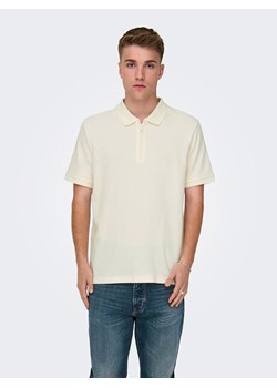 ONLY &amp; SONS Koszulka polo w kolorze kremowym ze sklepu Limango Polska w kategorii T-shirty męskie - zdjęcie 174872032