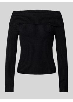 Sweter z dzianiny o kroju slim fit z odkrytymi ramionami model ‘KATIA’ ze sklepu Peek&Cloppenburg  w kategorii Swetry damskie - zdjęcie 174873344