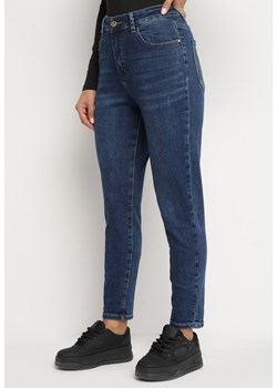 Granatowe Klasyczne Jeansy o Kroju Skinny Regular Waist Nailen ze sklepu Born2be Odzież w kategorii Jeansy damskie - zdjęcie 174879742