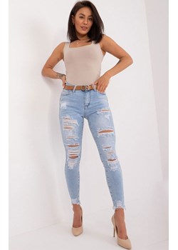 Jasnoniebieskie jeansy damskie skinny PM-SP-S9958-5.37, Kolor jasnoniebieski, Rozmiar XS, FactoryPrice ze sklepu Primodo w kategorii Jeansy damskie - zdjęcie 174890082