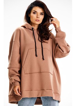 Bluza damska oversize z naszywką beżowa M332, Kolor beżowy, Rozmiar uniwersalny, Infinite You ze sklepu Primodo w kategorii Bluzy damskie - zdjęcie 174893921