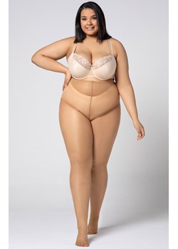 Gładkie rajstopy plus size damskie Hip-notic bikini 20 DEN, Kolor beżowy (jasper), Rozmiar 7, Mona Queen Size ze sklepu Primodo w kategorii Rajstopy - zdjęcie 174904172