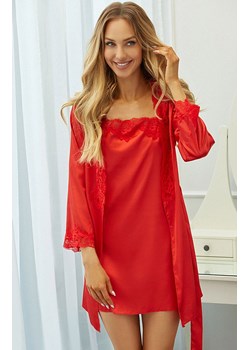 Jacqueline Red LC 90249 czerwony satynowy trzycześciowy komplet, Kolor czerwony, Rozmiar S/M, LivCo Corsetti Fashion ze sklepu Primodo w kategorii Komplety bielizny damskiej - zdjęcie 174909312