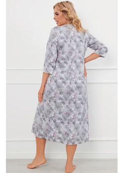 Bawełniana koszula nocna damska z 3/4 rękaw Ardila, Kolor szary-wzór, Rozmiar M, Italian Fashion ze sklepu Intymna w kategorii Koszule nocne - zdjęcie 174914982