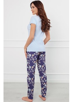 Piżama damska niebieska na krótki rękaw i długie spodnie Pulia, Kolor błękitno-niebieski, Rozmiar S, Italian Fashion - id: 189486 - marki Italian Fashion - 174915050 Piżama damska niebieska na krótki rękaw i długie spodnie Pulia, Kolor błękitno-niebieski, Rozmiar S, Italian Fashion ze sklepu Intymna w kategorii Piżamy damskie - zdjęcie 174915050