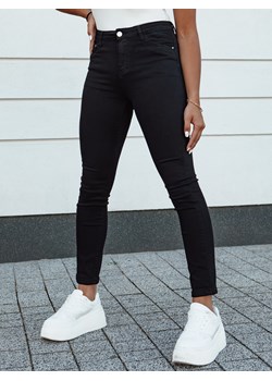 Spodnie damskie jeansowe slim fit ACORN czarne Dstreet UY2156 ze sklepu DSTREET.PL w kategorii Jeansy damskie - zdjęcie 174918261