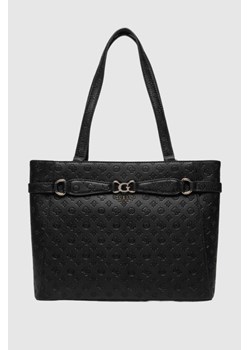 GUESS Czarna logowana shopperka Arlena Logo Noel Tote ze sklepu outfit.pl w kategorii Torby Shopper bag - zdjęcie 174918874