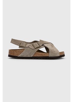 Birkenstock sandały skórzane Tulum SFB damskie kolor beżowy 1024110 ze sklepu PRM w kategorii Sandały damskie - zdjęcie 174923624