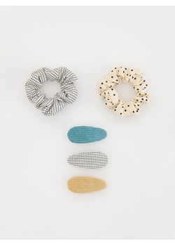 Reserved - Zestaw gumki i spinki do włosów - kremowy ze sklepu Reserved w kategorii Gumki do włosów - zdjęcie 174925754