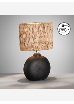 FISCHER &amp; HONSEL Lampa stołowa w kolorze czarno-jasnobrązowym - 13,5 x 38,5 cm ze sklepu Limango Polska w kategorii Oświetlenie - zdjęcie 174930671
