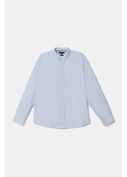 Tommy Hilfiger koszula bawełniana męska kolor niebieski regular z kołnierzykiem button-down MW0MW35774 ze sklepu ANSWEAR.com w kategorii Koszule męskie - zdjęcie 174936424