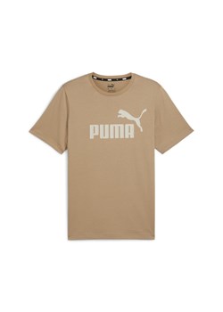 PUMA T-Shirt męski Logo Essential+ beżowy ze sklepu taniesportowe.pl w kategorii T-shirty męskie - zdjęcie 174939220