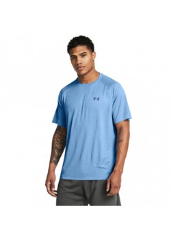 Męska koszulka treningowa Under Armour UA Tech Textured SS - niebieska ze sklepu Sportstylestory.com w kategorii T-shirty męskie - zdjęcie 174942592