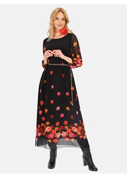 Czarna zwiewna sukienka maxi w kwiaty L'AF Pabla ze sklepu Eye For Fashion w kategorii Sukienki - zdjęcie 174943093