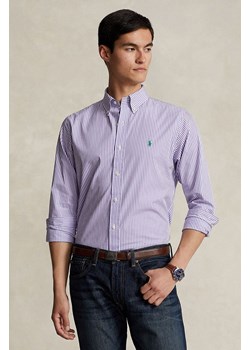 Polo Ralph Lauren koszula męska kolor fioletowy regular z kołnierzykiem button-down 710929346 ze sklepu ANSWEAR.com w kategorii Koszule męskie - zdjęcie 174943730