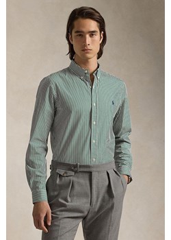 Polo Ralph Lauren koszula męska kolor zielony regular z kołnierzykiem button-down 710929346 ze sklepu ANSWEAR.com w kategorii Koszule męskie - zdjęcie 174943734