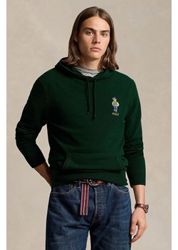 Polo Ralph Lauren sweter wełniany męski kolor zielony  710946003 ze sklepu ANSWEAR.com w kategorii Swetry męskie - zdjęcie 174944244