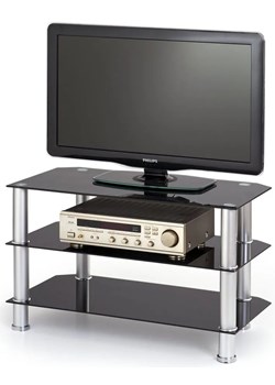 Szklany Stolik Czarny Pod Telewizor B7-H93 ze sklepu Edinos.pl w kategorii Szafki RTV - zdjęcie 174944451